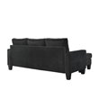 Glory Furniture Jessica Velvet Sofa Chaise in Black
