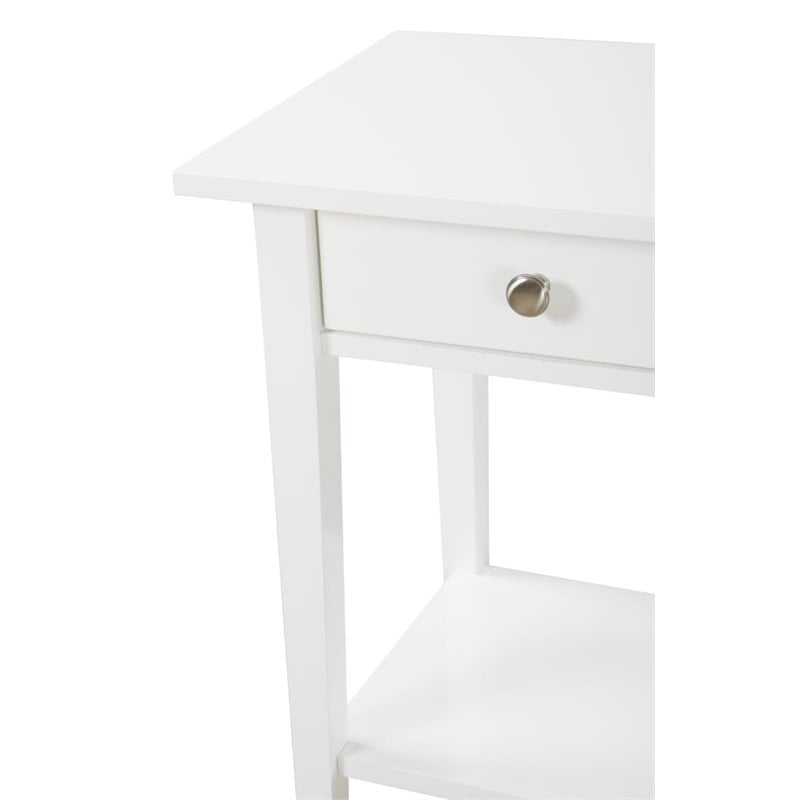 Glory Furniture Dalton 1 Drawer Nightstand in White