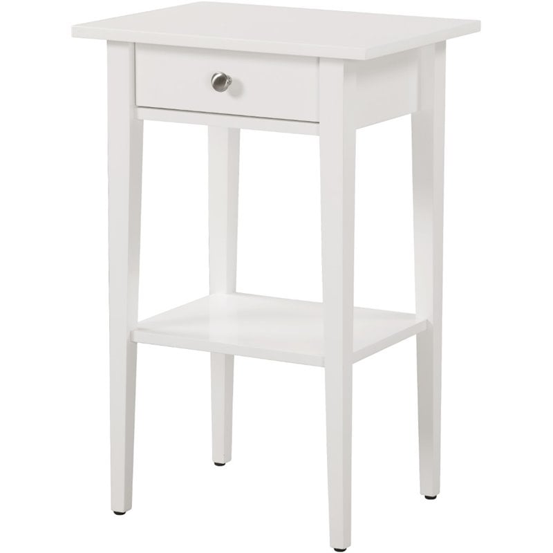 Glory Furniture Dalton 1 Drawer Nightstand in White