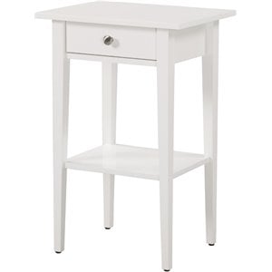 Glory Furniture Dalton 1 Drawer Nightstand in White