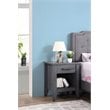 Glory Furniture Lennox 1 Drawer Nightstand in Gray
