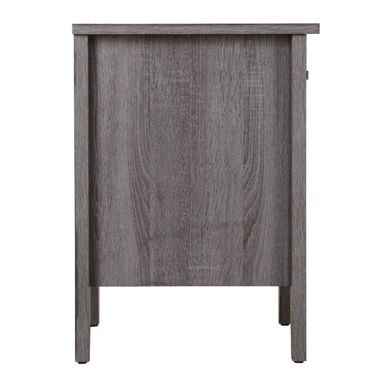 Glory Furniture Lennox 1 Drawer Nightstand in Gray