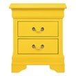 Glory Furniture Louis Phillipe 2 Drawer Nightstand in Yellow