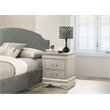 Glory Furniture Louis Phillipe 2 Drawer Nightstand in Silver Champagne