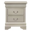 Glory Furniture Louis Phillipe 2 Drawer Nightstand in Silver Champagne