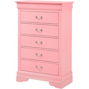 glory furniture louis phillipe 5 drawer chest a