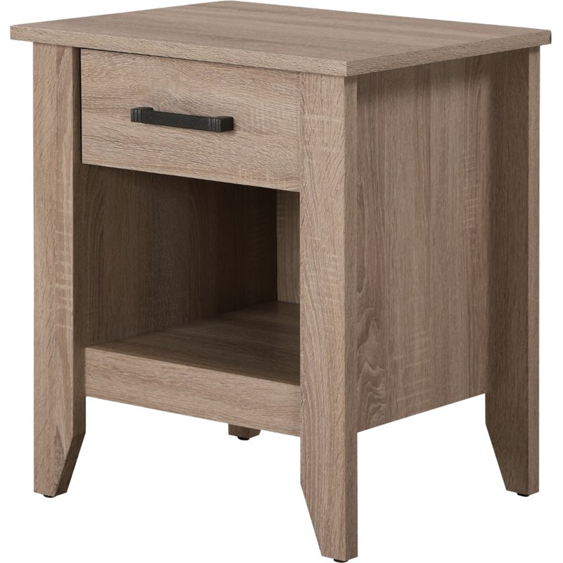 Glory Furniture Lennox Manufactured Wood 1-Drawer Nightstand in Sandle Wood