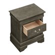 Glory Furniture Louis Phillipe 2 Drawer Nightstand in Gray