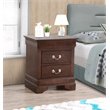 Glory Furniture Louis Phillipe 2 Drawer Nightstand in Cappuccino