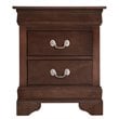 Glory Furniture Louis Phillipe 2 Drawer Nightstand in Cappuccino