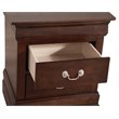 Glory Furniture Louis Phillipe 2 Drawer Nightstand in Cappuccino