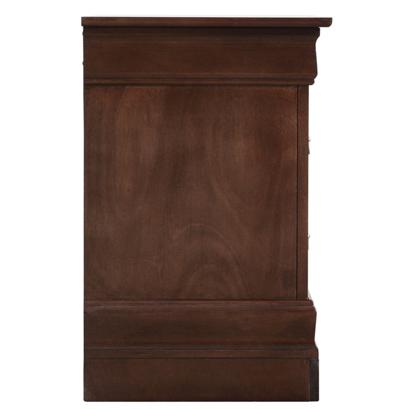Glory Furniture Louis Phillipe 2 Drawer Nightstand in Cappuccino