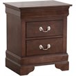 Glory Furniture Louis Phillipe 2 Drawer Nightstand in Cappuccino