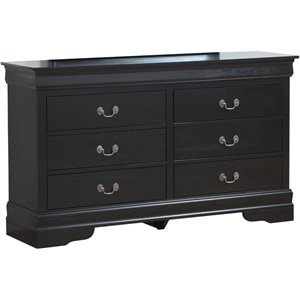 glory furniture louis phillipe 6 drawer dresser a