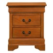 Glory Furniture Louis Phillipe 2 Drawer Nightstand in Oak