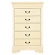 Glory Furniture Louis Phillipe 5-Drawers Bedroom Chest in Beige