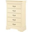 Glory Furniture Louis Phillipe 5-Drawers Bedroom Chest in Beige