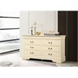 Glory Furniture Louis Phillipe 6 Drawer Dresser in Beige