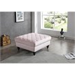 Glory Furniture Nola Velvet Ottoman in Pink