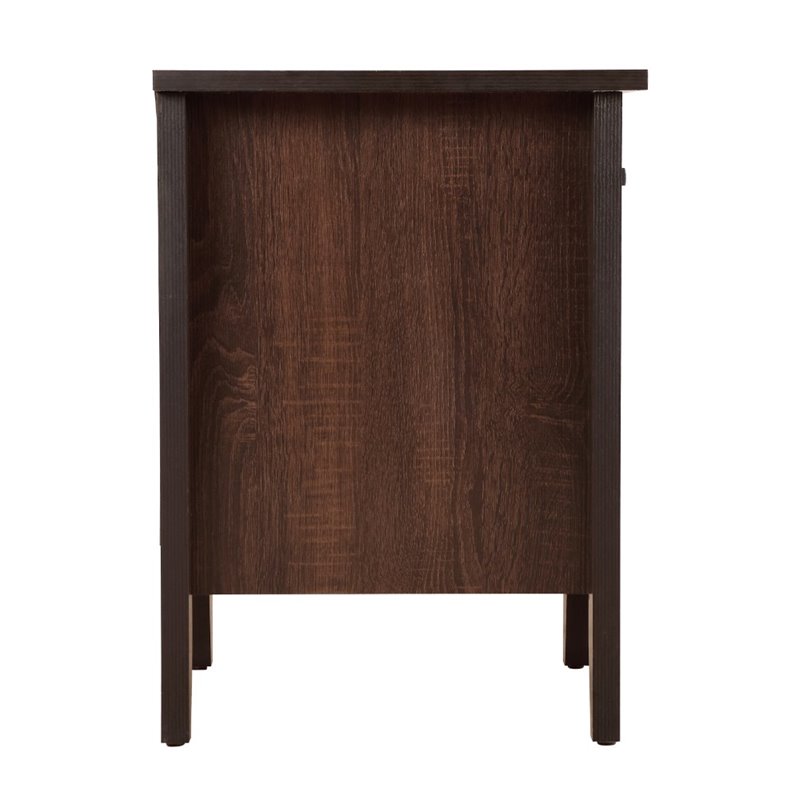 Glory Furniture Lennox 1 Drawer Nightstand in Wenge