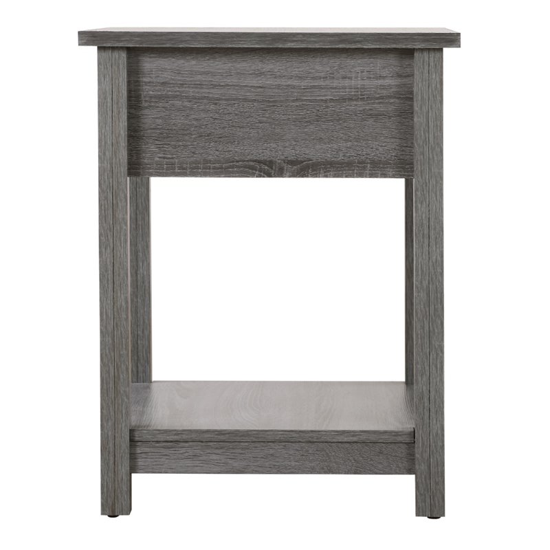 Glory Furniture Salem Manufactured Wood 1-Drawer Nightstand in Gray