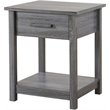 Glory Furniture Salem Manufactured Wood 1-Drawer Nightstand in Gray