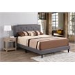 Glory Furniture Deb Fabric Upholstered Full Bed in Gray