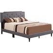 Glory Furniture Deb Fabric Upholstered Full Bed in Gray