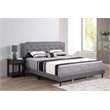 Glory Furniture Deb Fabric Upholstered King Bed in Gray