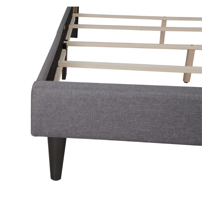 Glory Furniture Deb Fabric Upholstered King Bed in Gray