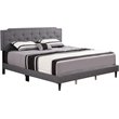 Glory Furniture Deb Fabric Upholstered King Bed in Gray