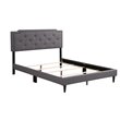 Glory Furniture Deb Fabric Upholstered Queen Bed in Gray