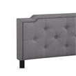 Glory Furniture Deb Fabric Upholstered Queen Bed in Gray