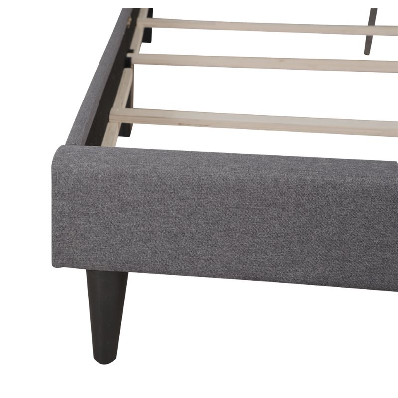 Glory Furniture Deb Fabric Upholstered Queen Bed in Gray