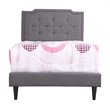 Glory Furniture Deb Fabric Upholstered Twin Bed in Gray