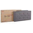 Glory Furniture Deb Fabric Upholstered Twin Bed in Gray