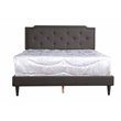 Glory Furniture Deb Fabric Upholstered Full Bed in Black