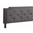 Glory Furniture Deb Fabric Upholstered Full Bed in Black