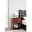 Glory Furniture Newton 2 Drawer Nightstand in Cherry