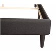 Glory Furniture Deb Fabric Upholstered Queen Bed in Black