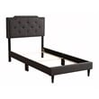 Glory Furniture Deb Fabric Upholstered Twin Bed in Black