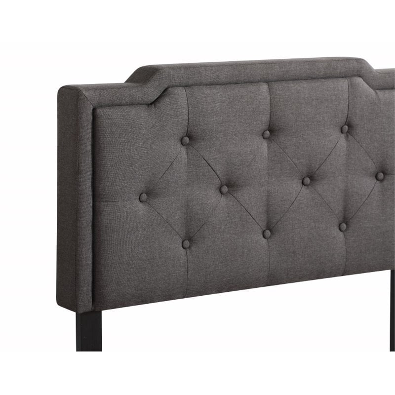 Glory Furniture Deb Fabric Upholstered Twin Bed in Black