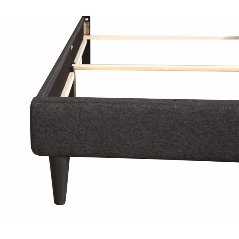 Glory Furniture Deb Fabric Upholstered Twin Bed in Black