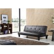 Glory Furniture Alan Faux Leather Sleeper Sofa in Black