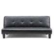 Glory Furniture Alan Faux Leather Sleeper Sofa in Black