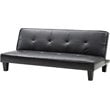 Glory Furniture Alan Faux Leather Sleeper Sofa in Black