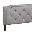 Glory Furniture Deb Faux Leather Upholstered Full Bed in Light Gray