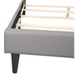 Glory Furniture Deb Faux Leather Upholstered Full Bed in Light Gray