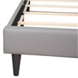 Glory Furniture Deb Faux Leather Upholstered Twin Bed in Light Gray