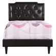Glory Furniture Deb Faux Leather Upholstered Twin Bed in Cappuccino